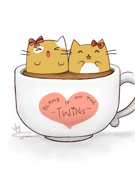 Blame It On The Twins in a tea cup
