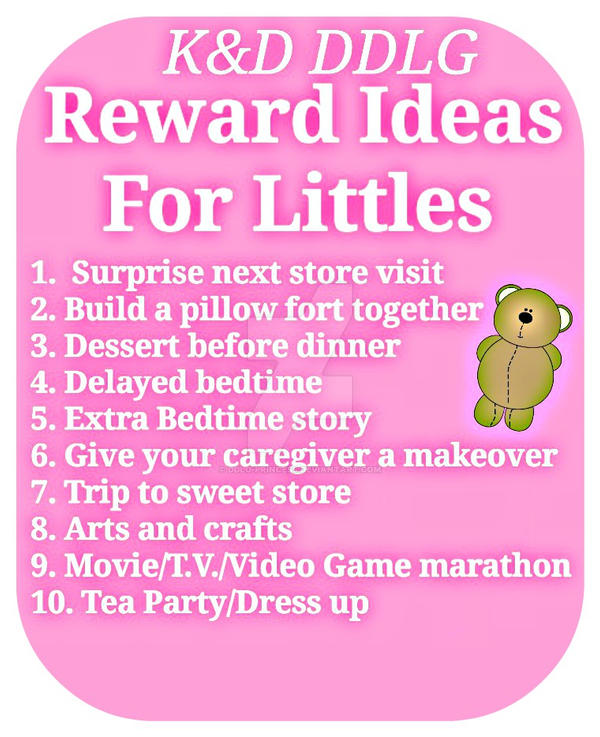 Reward Ideas For Littles - K and D DDLG by DDLG-Princess on DeviantArt.