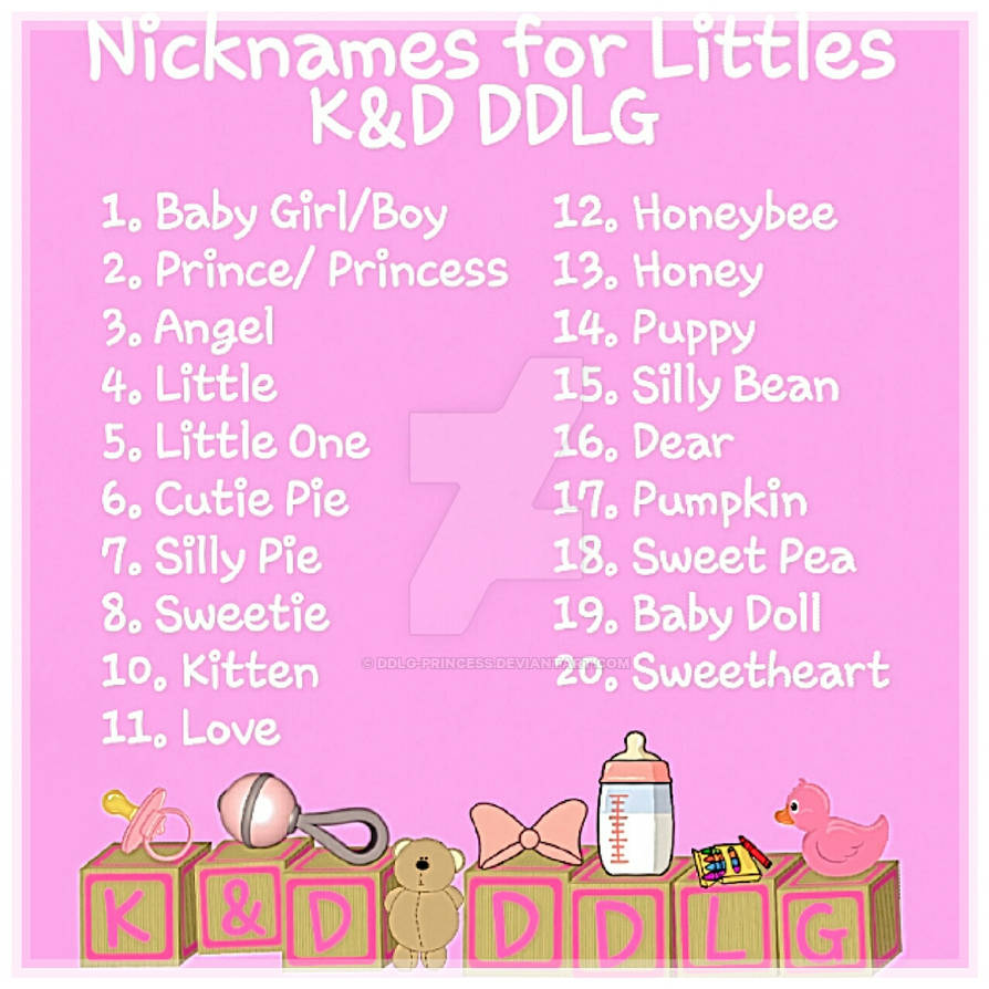 Nicknames For Littles By Ddlg Princess On Deviantart Nicknames For Littles By Ddlg Princess On Deviantart