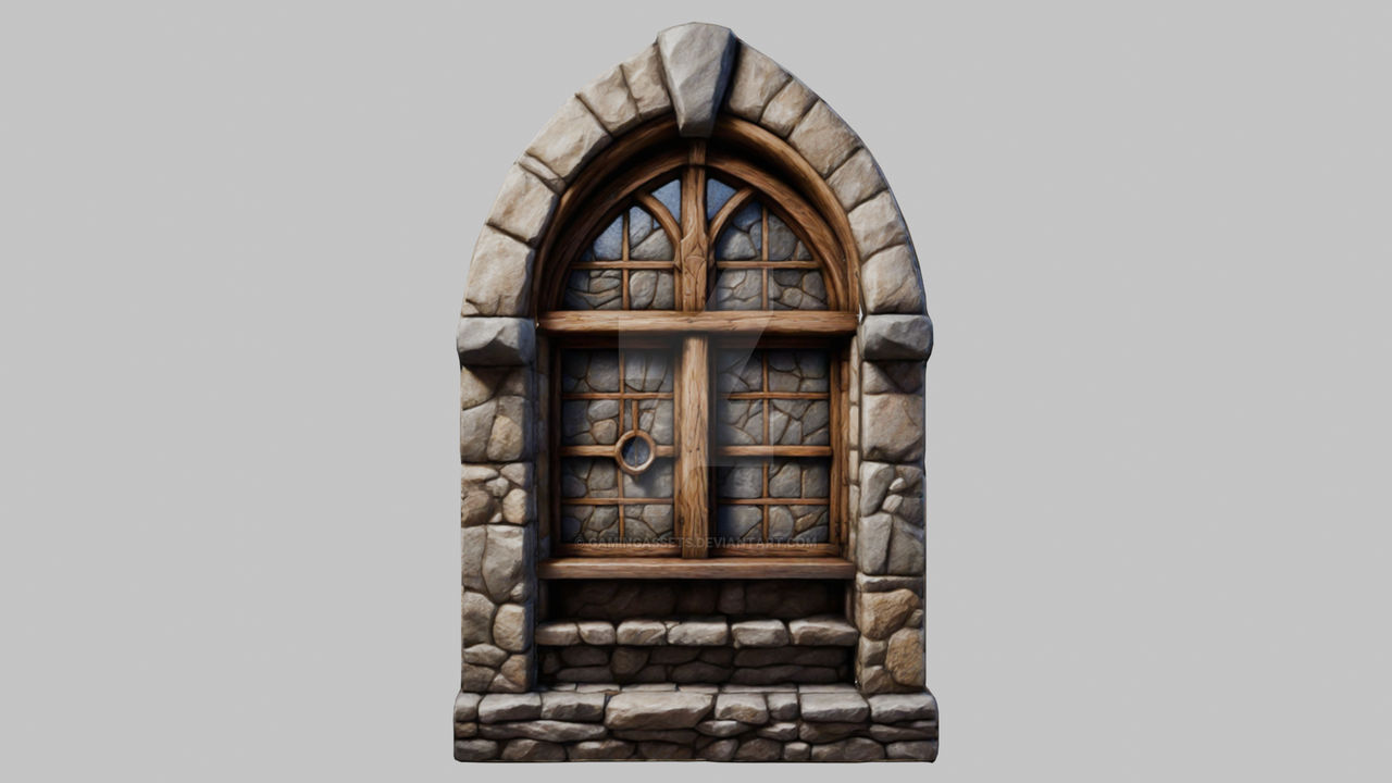 Random Stone Window Frame Stone Window FrameStone Window in Medieval WallMed by GamingAssets on ...