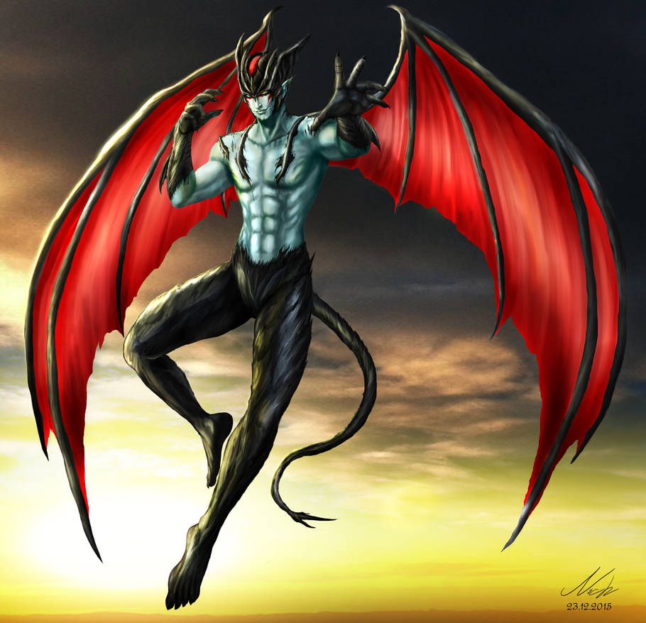 The demon leader s lover. Devilman Люцифер. Амон демон.
