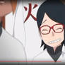 Sarada smiling