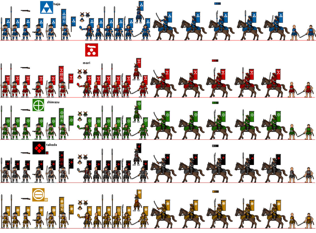 Samurai Parallel All Races Samurai 1/72 Multicolor various clan by antohammer on DeviantArt