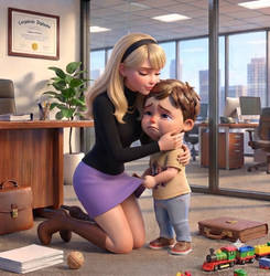 Gwen Stacy comforts Billy