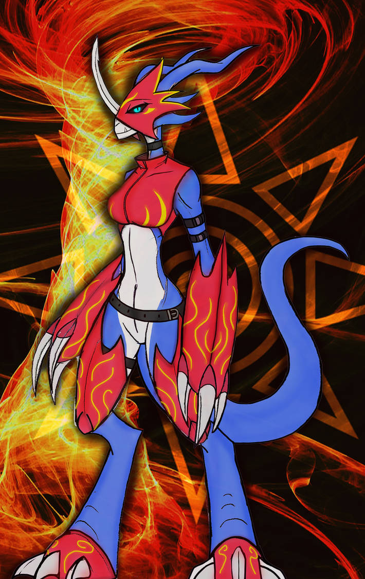 Flamedron Flamedramon by TheWatcherofWorlds on DeviantArt