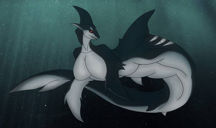 Monstergirl OC - Akhlut (Aquatic Form) by TheWatcherofWorlds