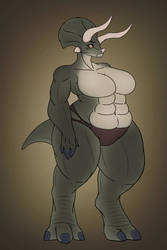 Triceratops Anthro Girl