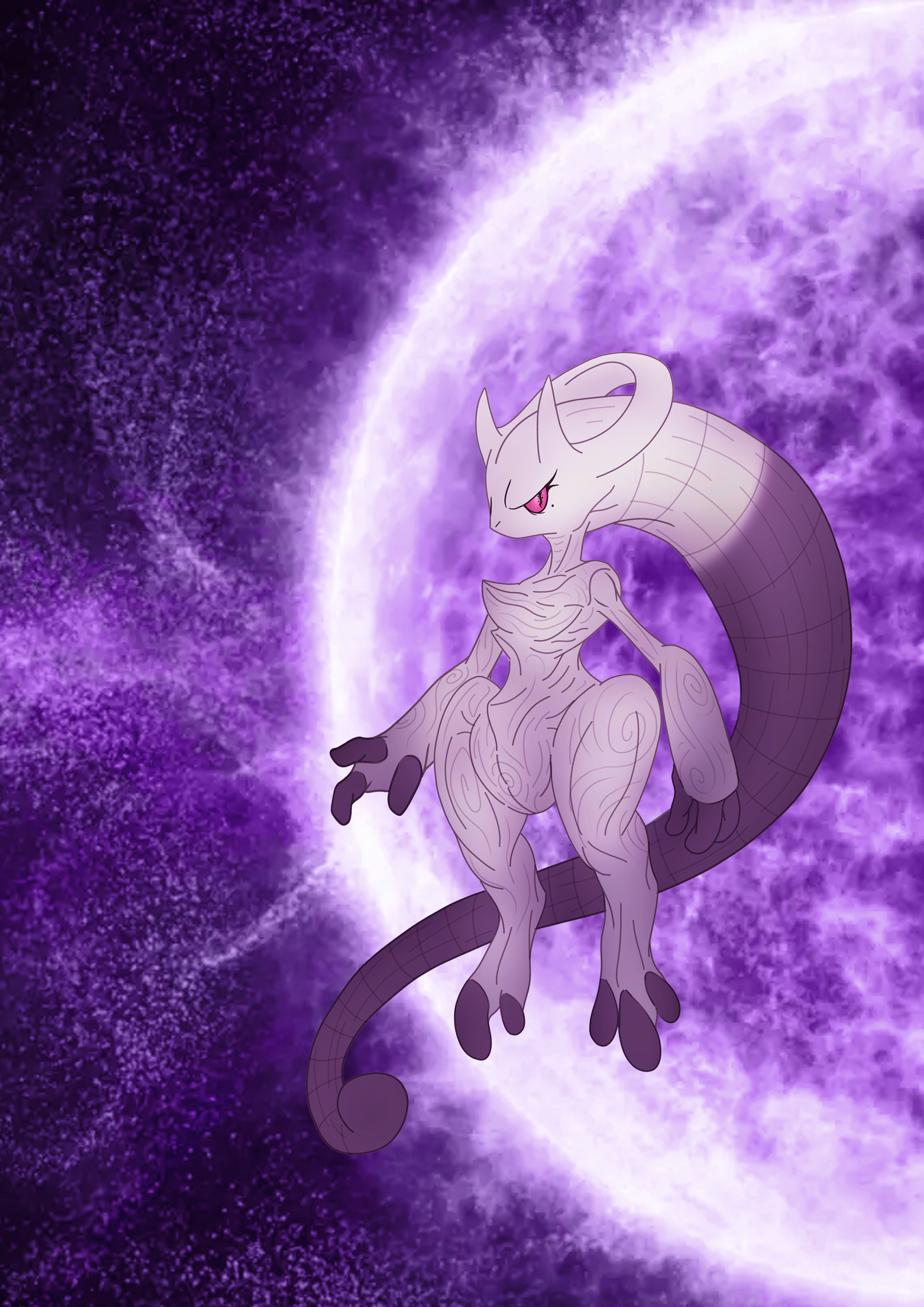 Mega Mewtwo Y and Mega Mew by icaro382 on DeviantArt