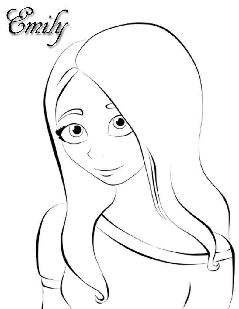 Emily Coloring Page by alem22 on DeviantArt