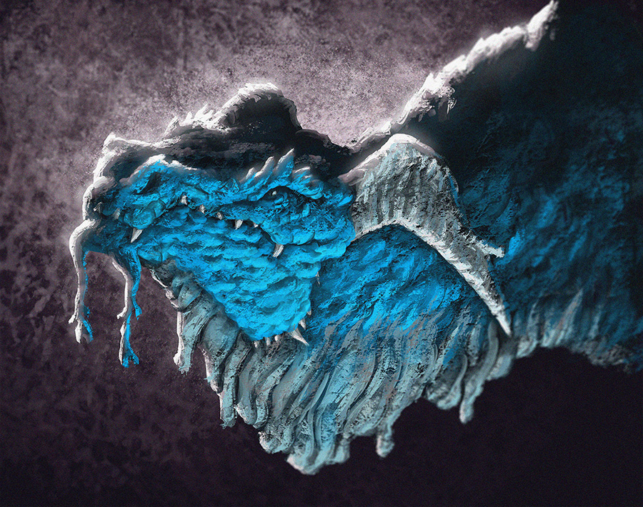 Blue Dragon Portrait