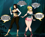 Lucy and Cana Mages Fight 1 by grimphantom