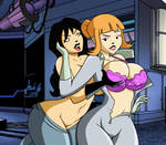 Commission: Abbey and Miranda Grey Hot Scene 1 by grimphantom