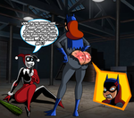 Commission: Harley and Batgirl: Cactus Incident by grimphantom