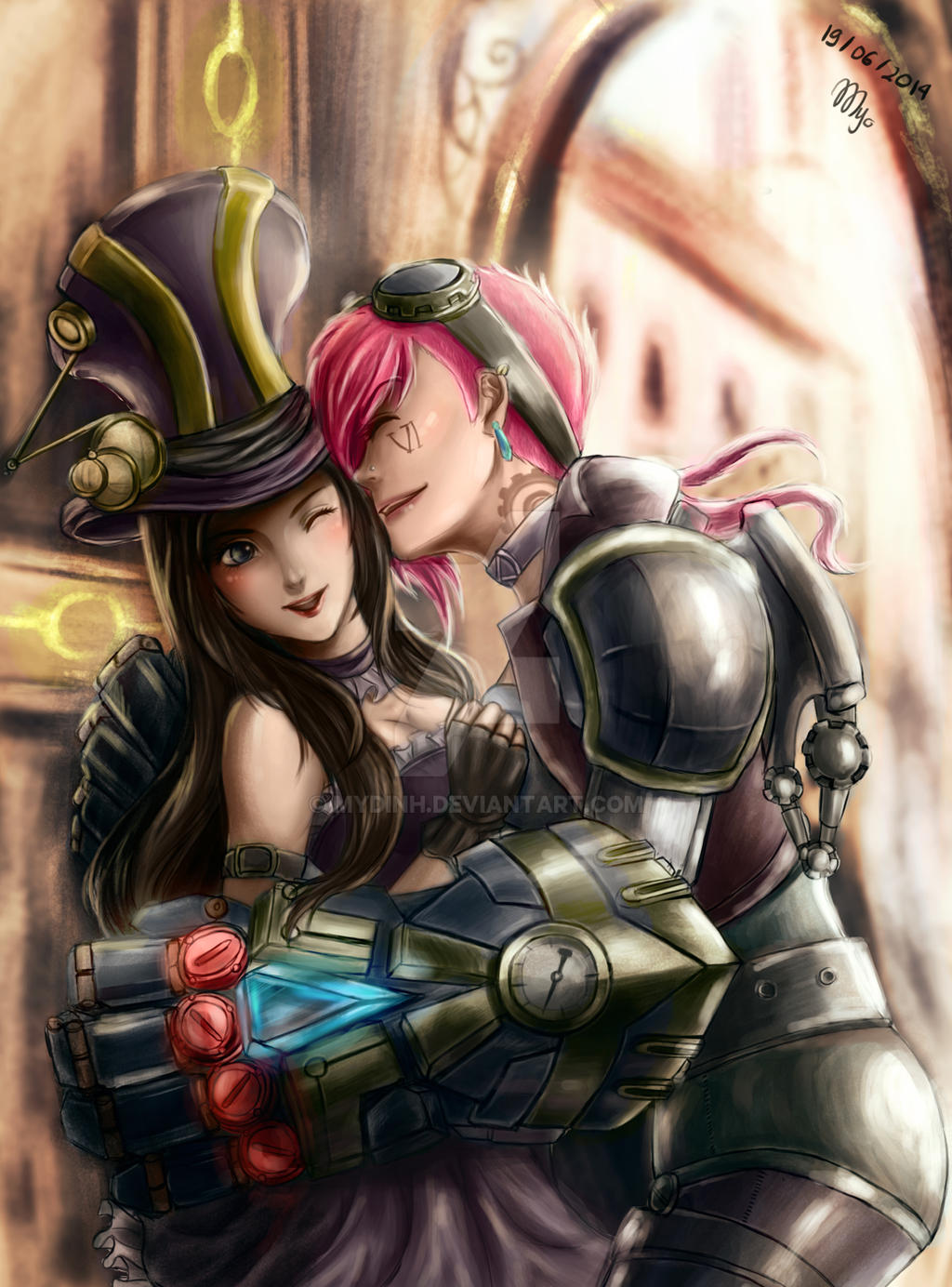 caitlyn and vi LOL fan art by mydinh on DeviantArt