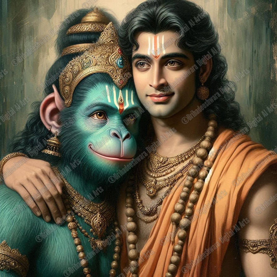 Digital AI Art of Lord Hanuman by Brihadeeswara on DeviantArt