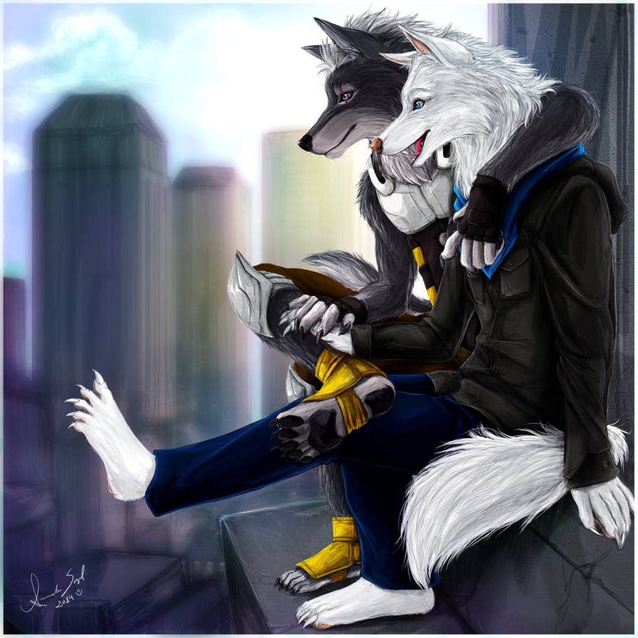 Akira and Shane  : City Watching by KeIIion