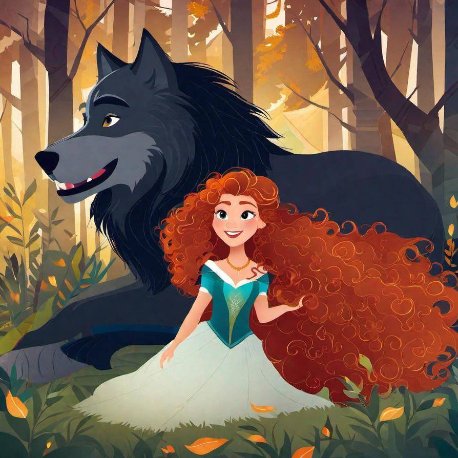Merida and a Werewolf by LarryWolfmanWinkle on DeviantArt