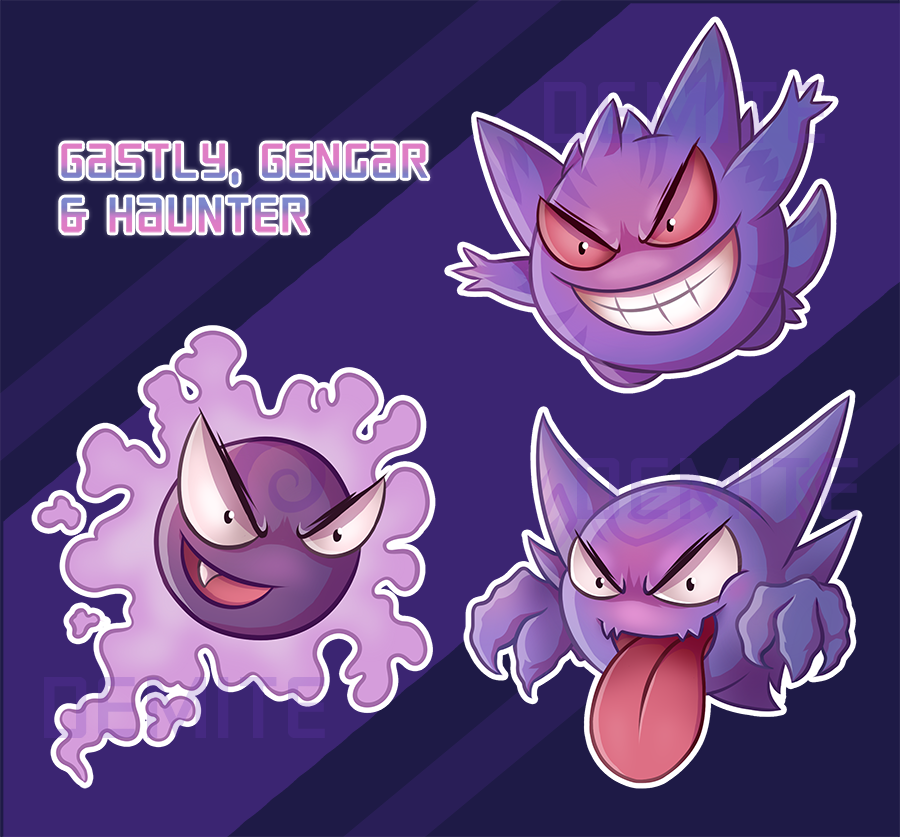 Shiny Haunter, gengar, ghastly, ghost, pikachu, pocket monster