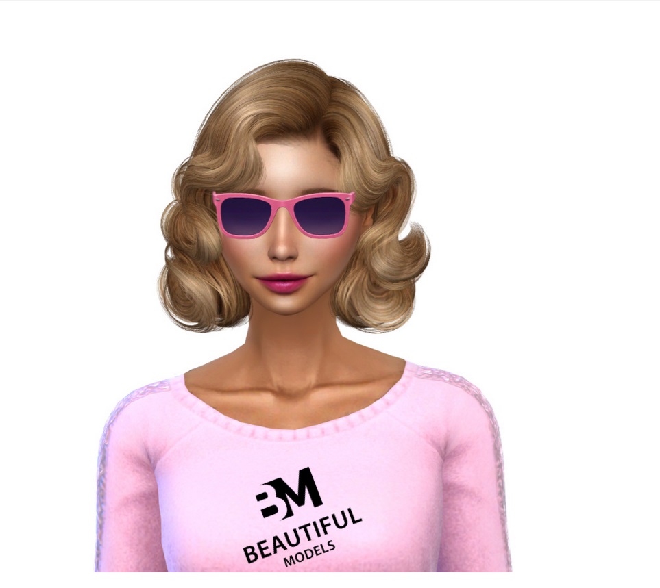 ER0408-60s short curly hair - The Sims Resource by BOOKFR on DeviantArt