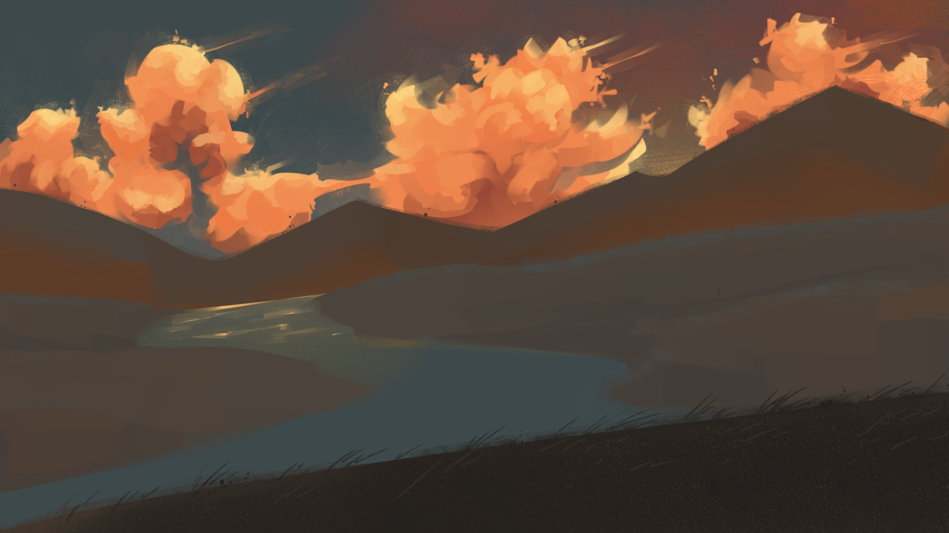 mountain sunset