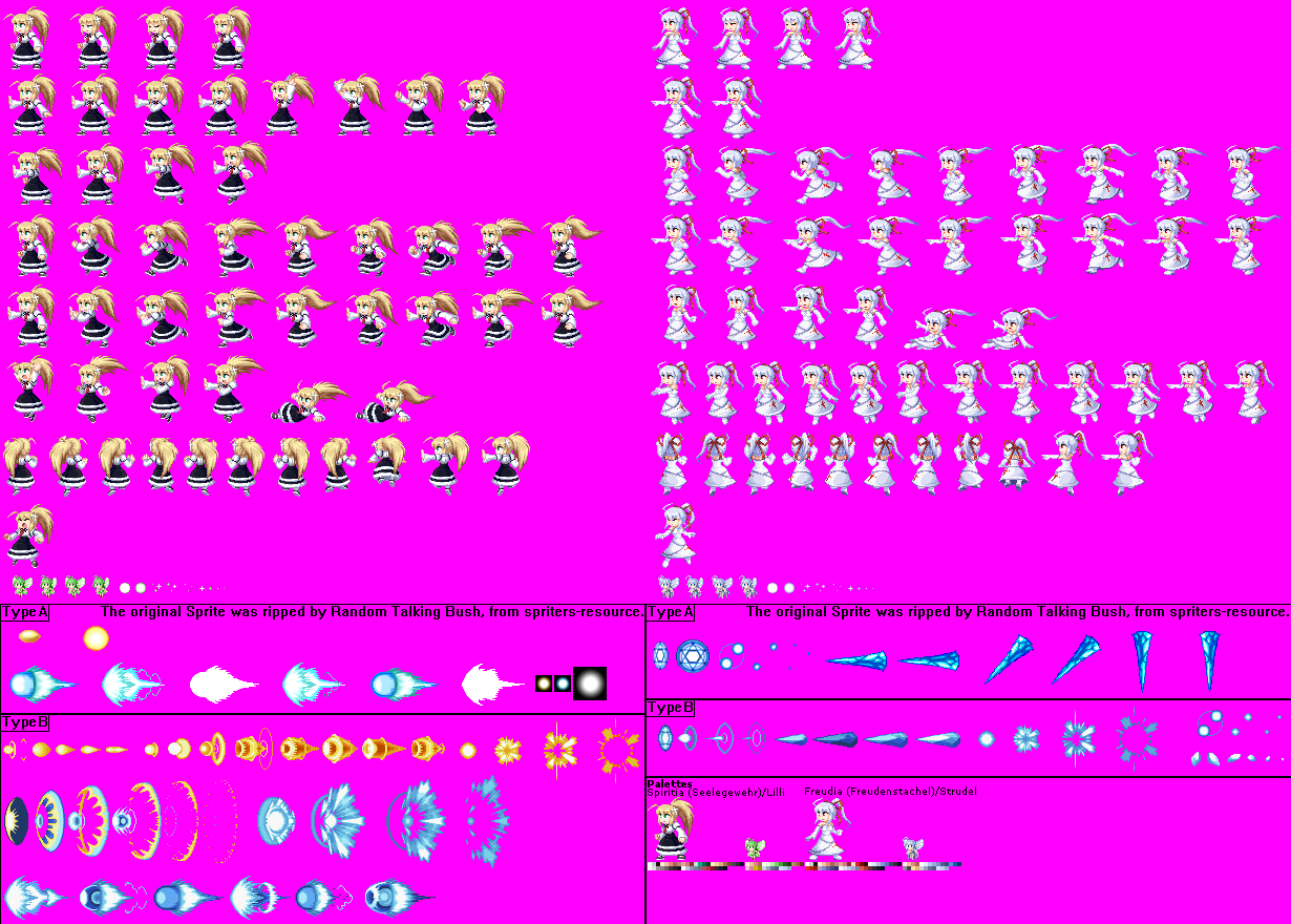 Spiritia and Freudia Sprite Sheet (RKS NEW Style) by hansungkee on