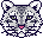 Snow Leopard Pixel Icon