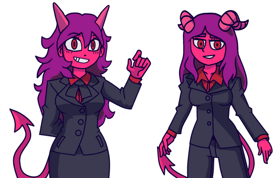 Demon Girls (Infernax, Valentines Day Art)