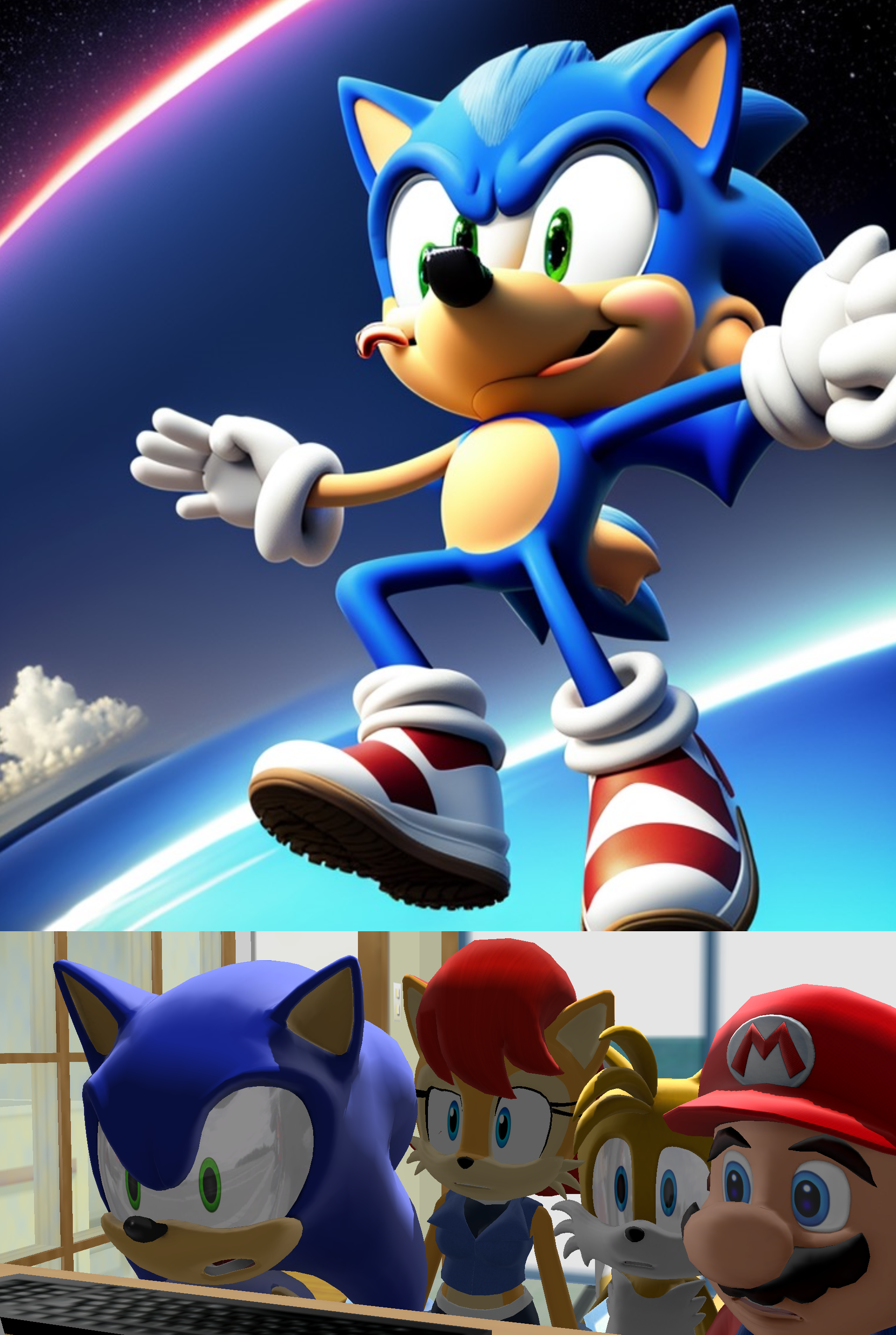 Sonic and Shadow VS DeviantArt (FT Tails) 