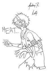 Zombie Luffy-Line Art Version