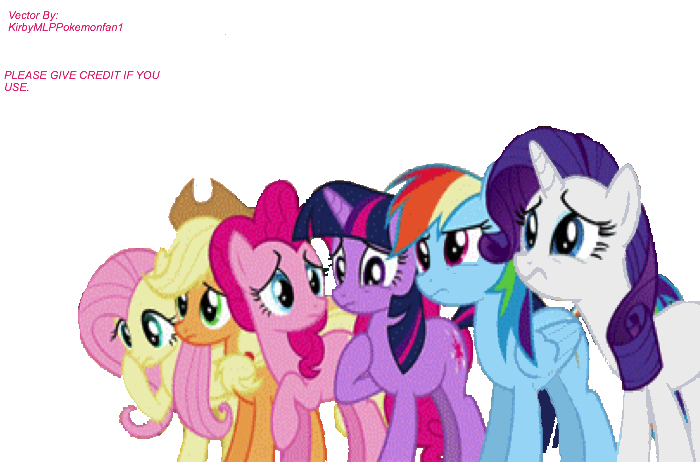 Mane 6 Vector by fluffy-poyos on DeviantArt