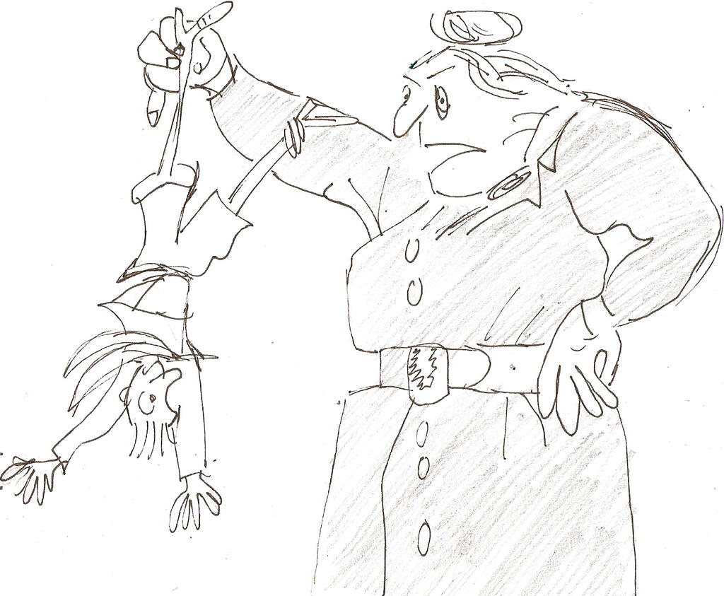 Miss Trunchbull drawing