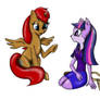 Princess Sally Acorn and Princess Twilight Sparkle