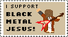 Black Metal Jesus Stamp by Gordorca