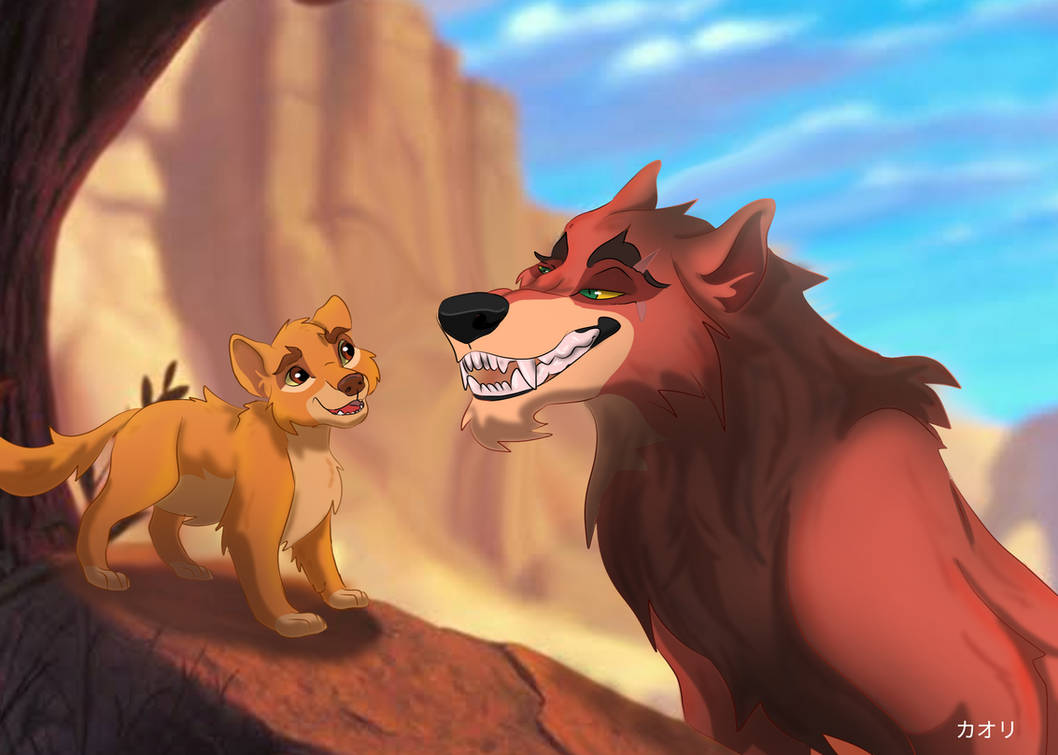 Little Simba and Scar as wolves by KaoriMofuMofu on DeviantArt