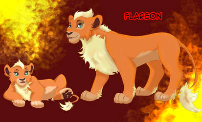 Commission Flareon lioness by KaoriMofuMofu