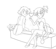 Ash e Misty - Lineart