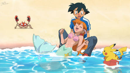 A beached Mermaid - Ash and Misty by Neica