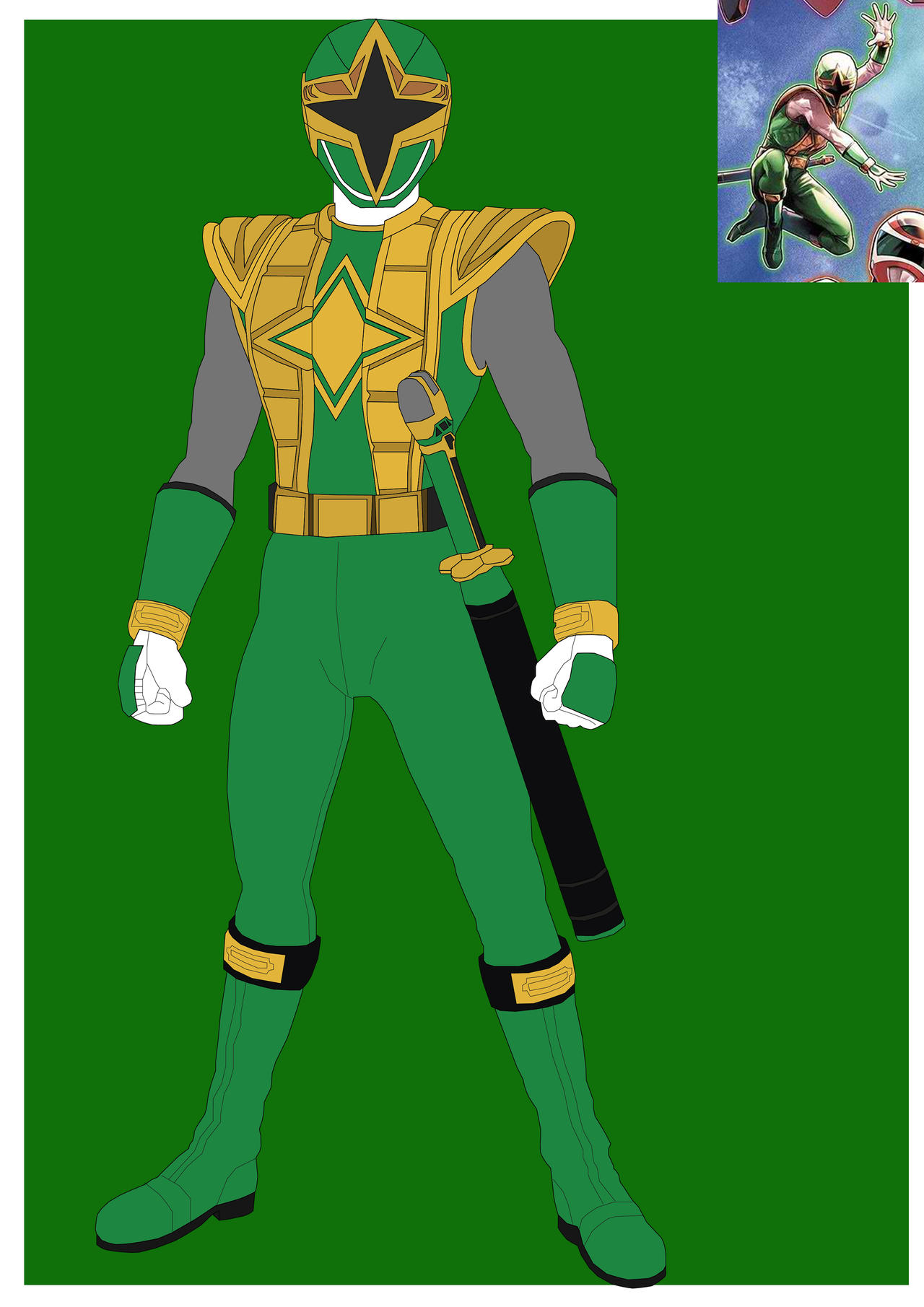 Samurai Green Key Ranger Green Samurai Ranger by SuperStormRevolution on DeviantArt
