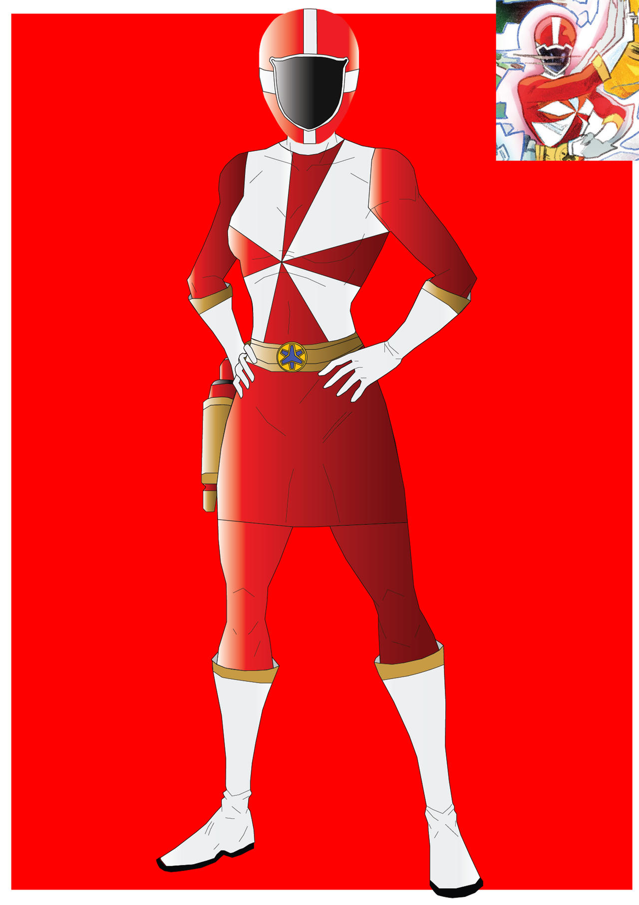 Red Lightspeed Ranger (Female Version) by SuperStormRevolution on ...