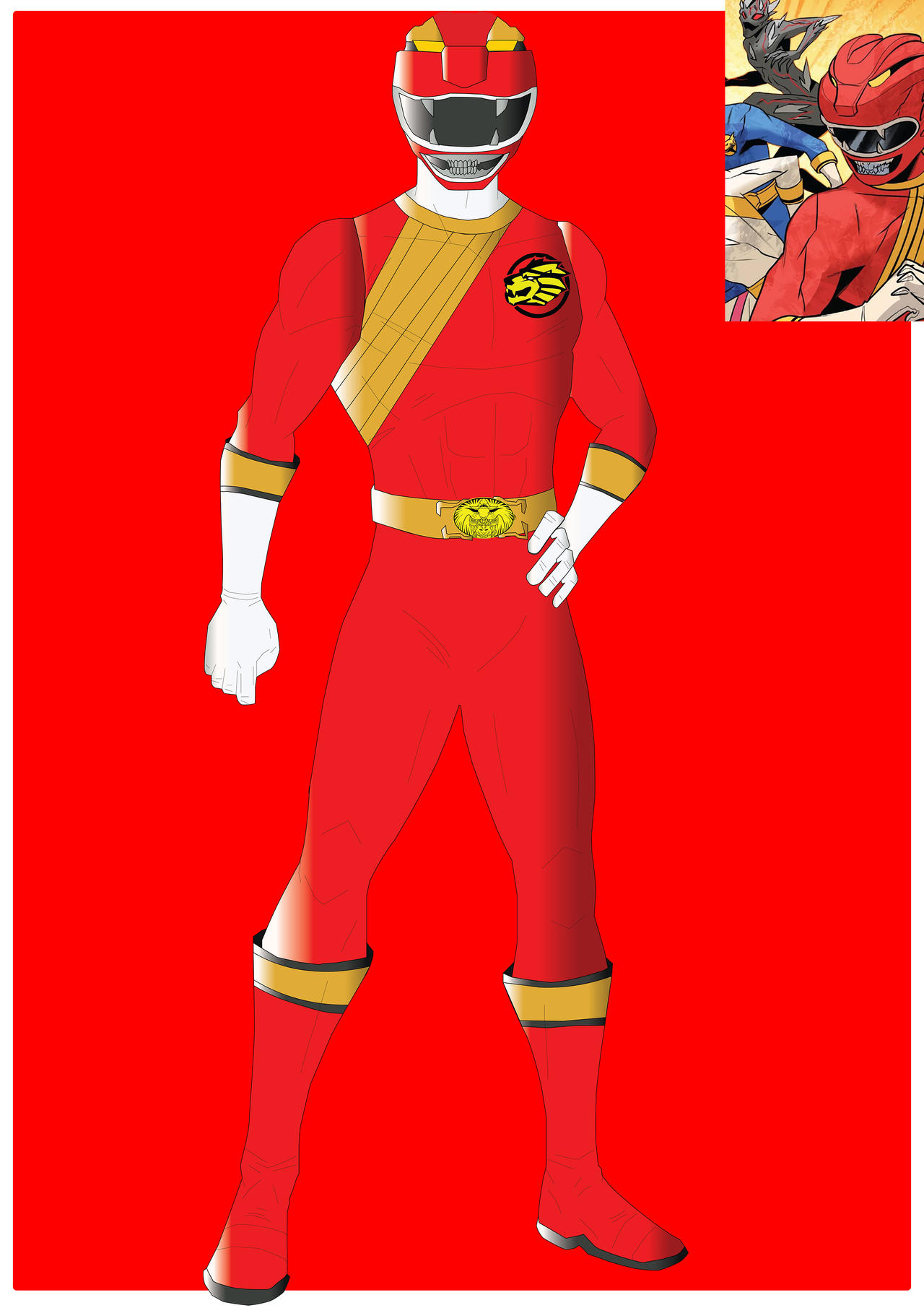 Red Lion Wild Force Ranger (Death) by SuperStormRevolution on DeviantArt