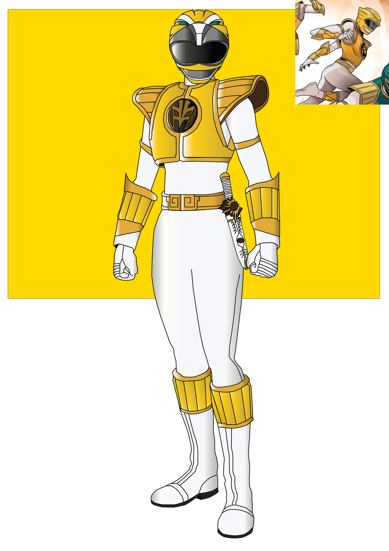 Eagle Ranger Ryu Yellow Wild Force Eagle Ranger (White Light Ranger by ...