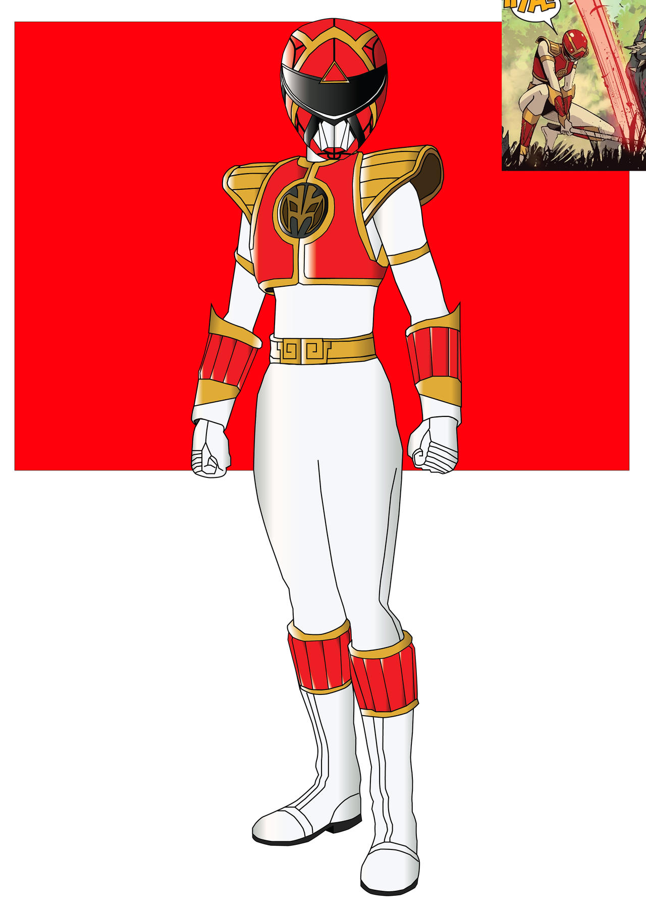 Red Omega Ranger (White Light Rangers) by SuperStormRevolution on ...