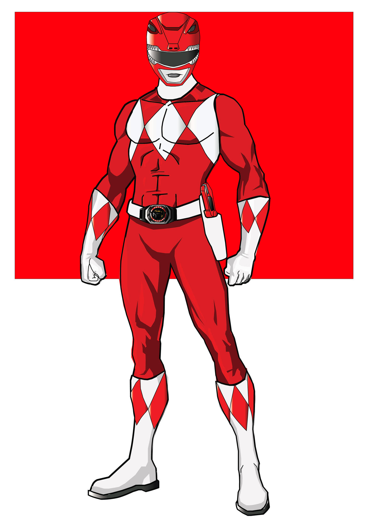Red M Rng Mighty Morphin Red Ranger by SuperStormRevolution on DeviantArt