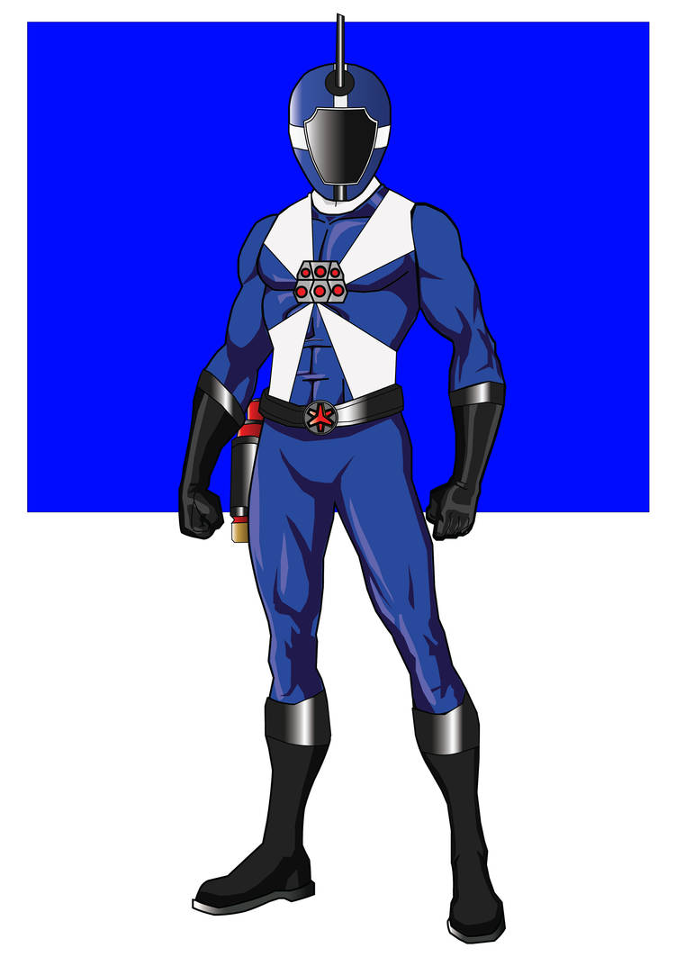 Blue Cyborg Ranger by SuperStormRevolution on DeviantArt