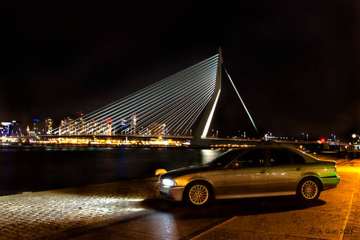 BMW e39 feat. Erasmusbrug Rotterdam