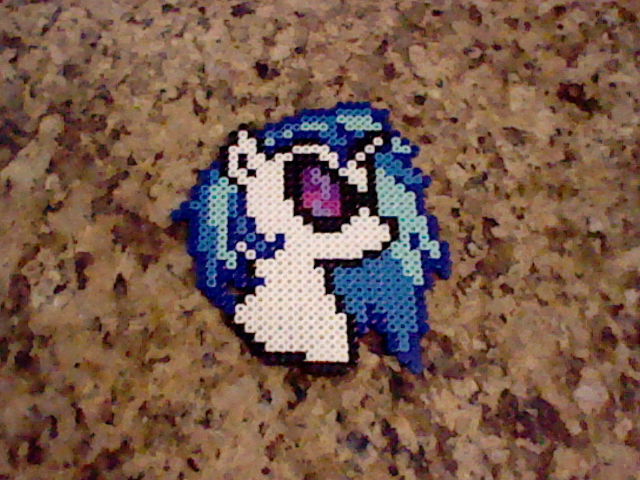 DJ Pon-3 Perler Headshot