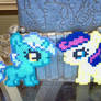 Silly Filly Chibi Perler Ponies: Lyra and Bon Bon