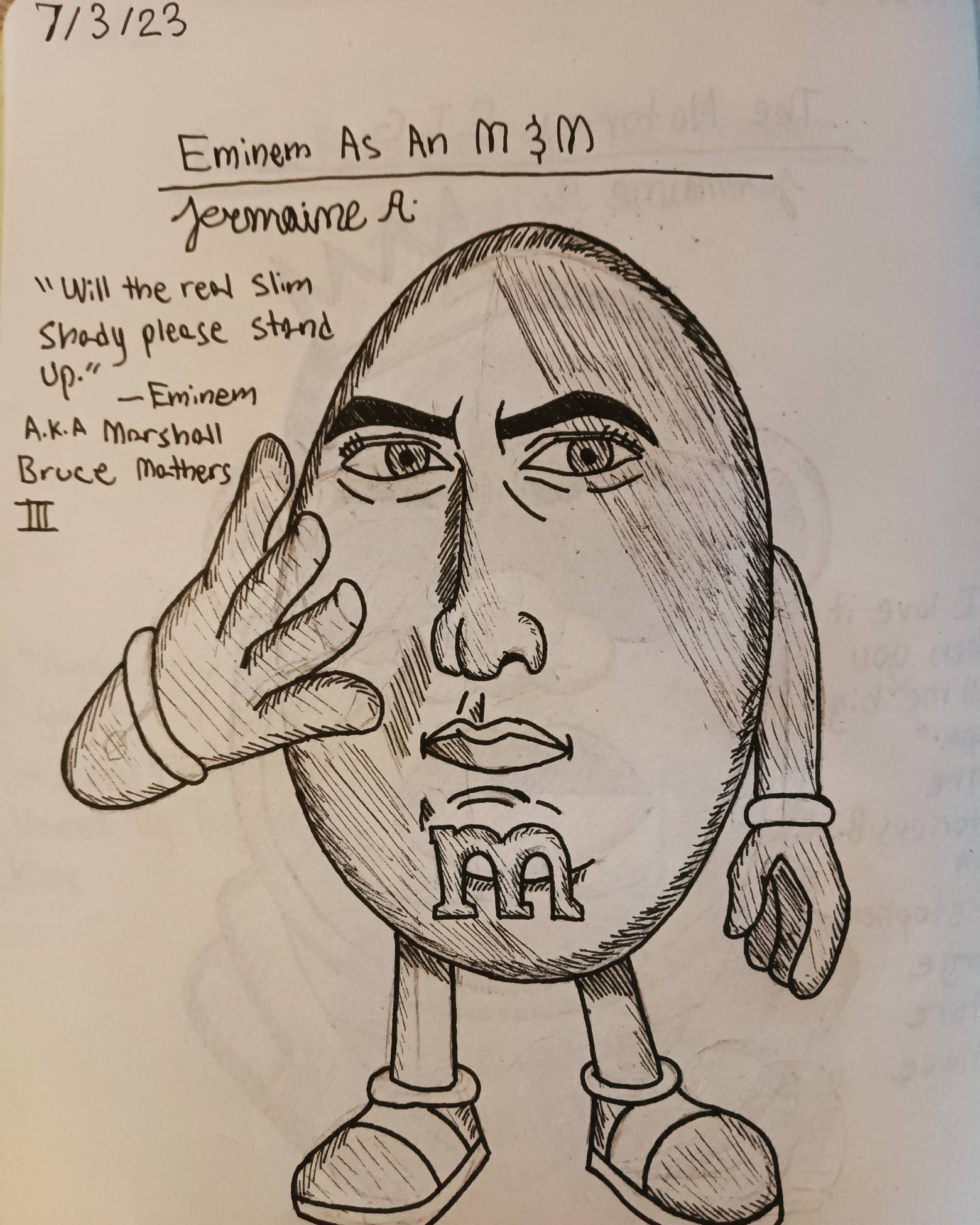 Mnm Drawing Rapper Eminem As A M and M! by Achronix3000 on DeviantArt