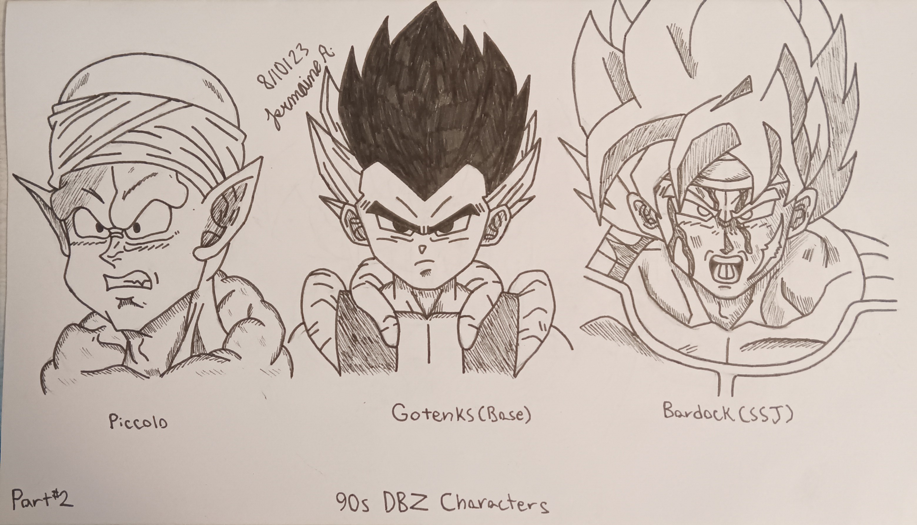 dbz characters drawings