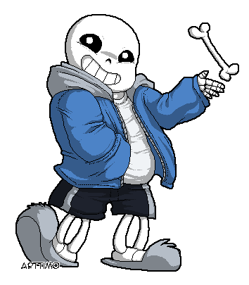 Sans in da hood pixel art